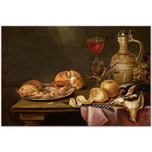 Alexander Adriaenssen Karides ve Yengeçlerle Natürmort