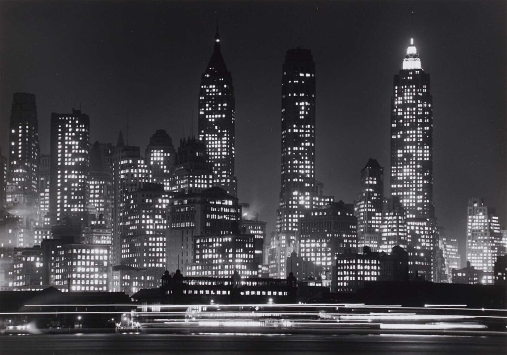 Andreas Feininger Gece Vakti Manhattan