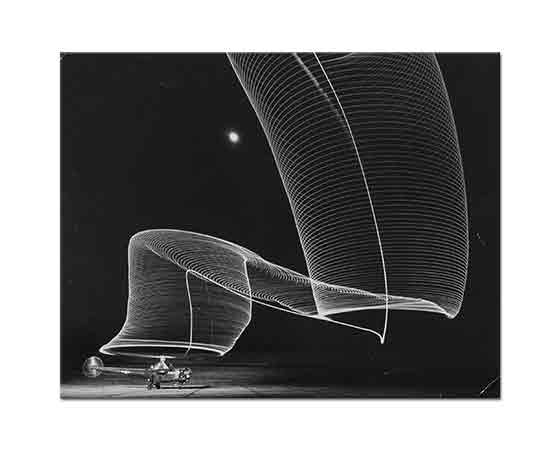 Andreas Feininger Gece Uçuşunda Helikopter İzleri