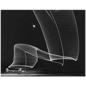 Andreas Feininger Gece Uçuşunda Helikopter İzleri