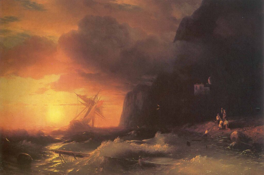 Ayvazovski Aphon Dağı Yakınında Gemi Kazası