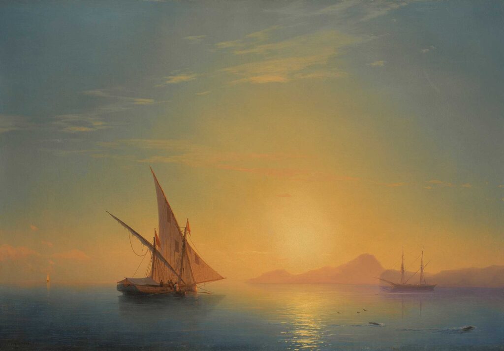 Ayvazovski Ischia'da Gün Batımı