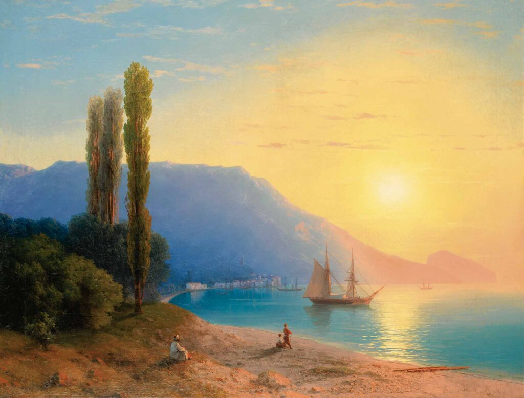 Ayvazovski Yalta'da Gün Batımı