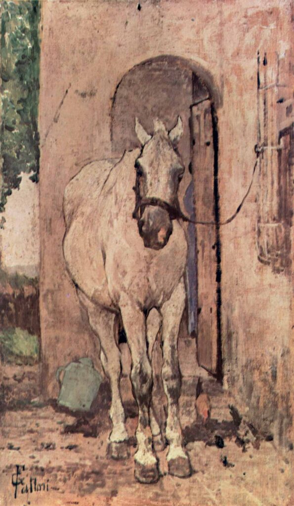 Giovanni Fattori Kapı önünde Beyaz At