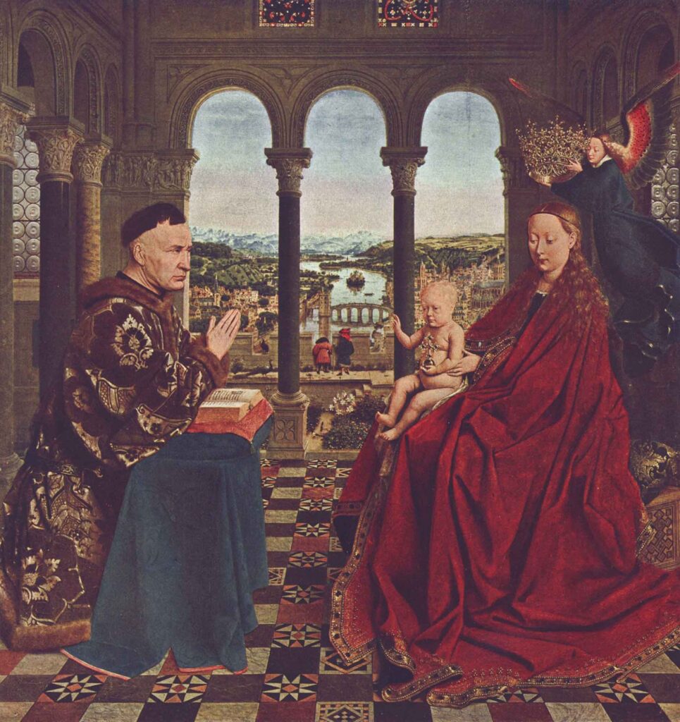 Jan van Eyck Madonna ve Şansölye Rolin