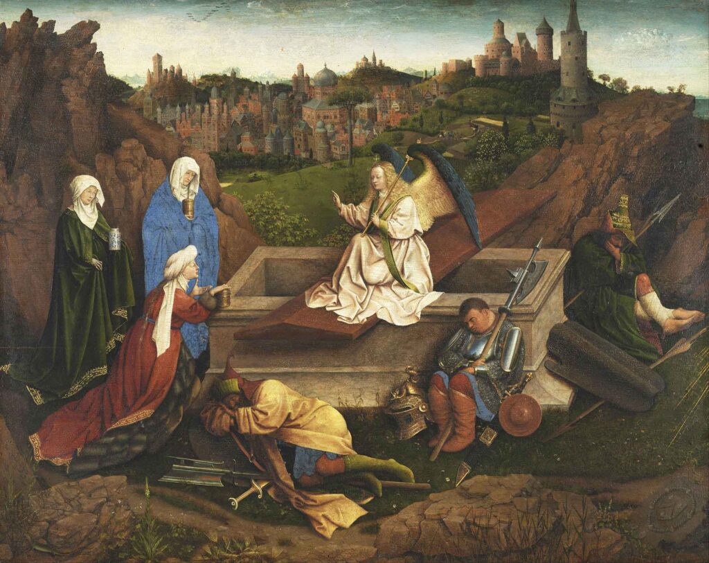 Jan van Eyck üç Mary Mezar Başında
