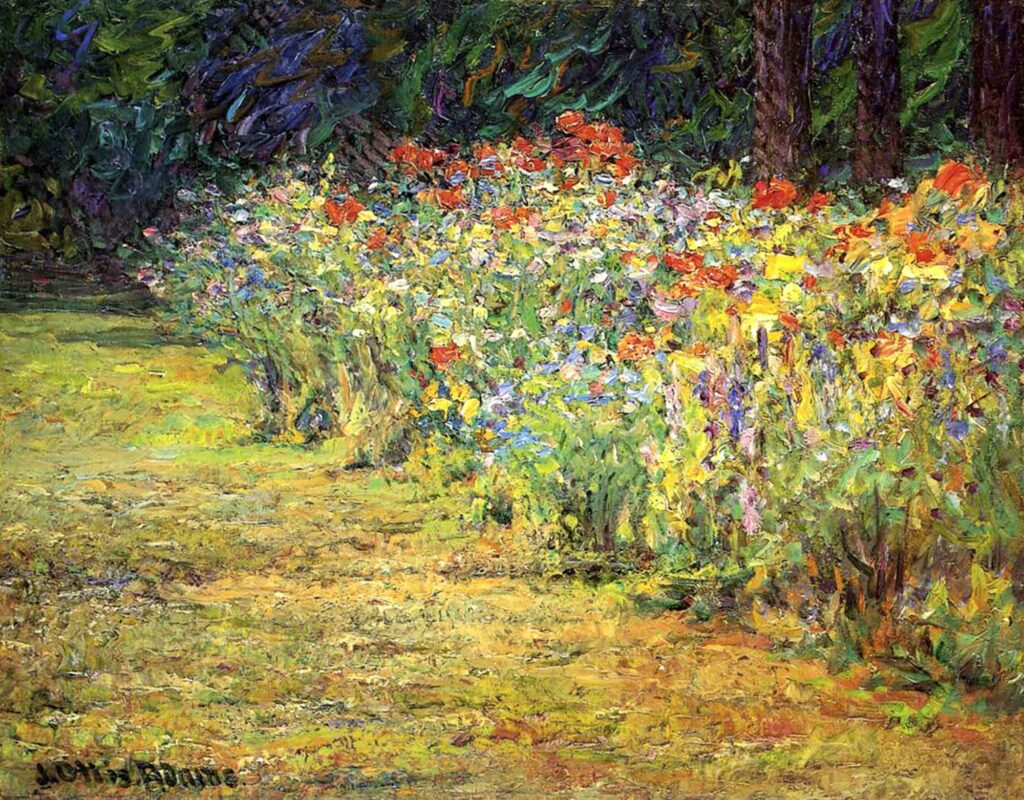 John Ottis Adams Bahçede Süsenler