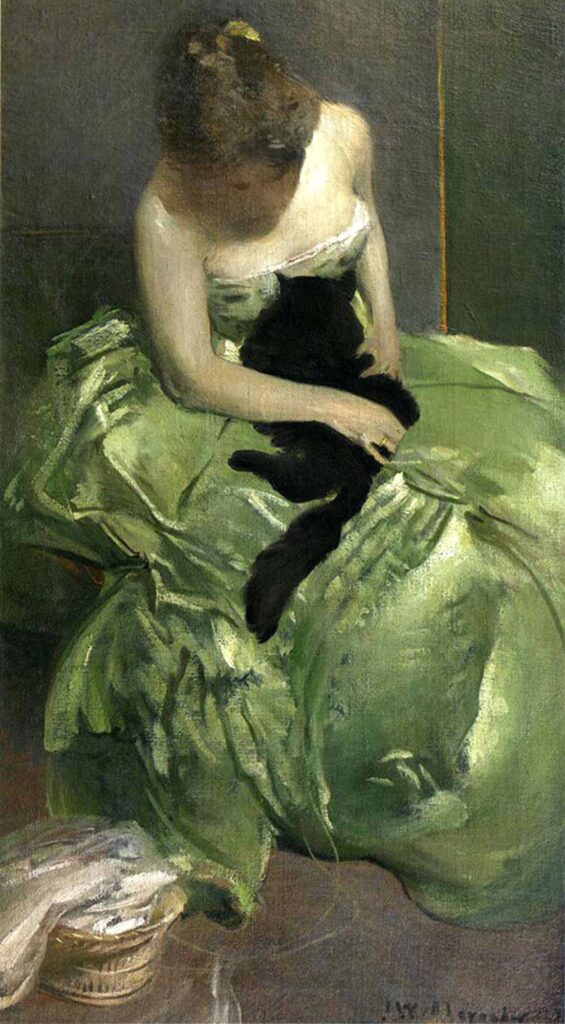 John White Alexander Yeşil Elbise