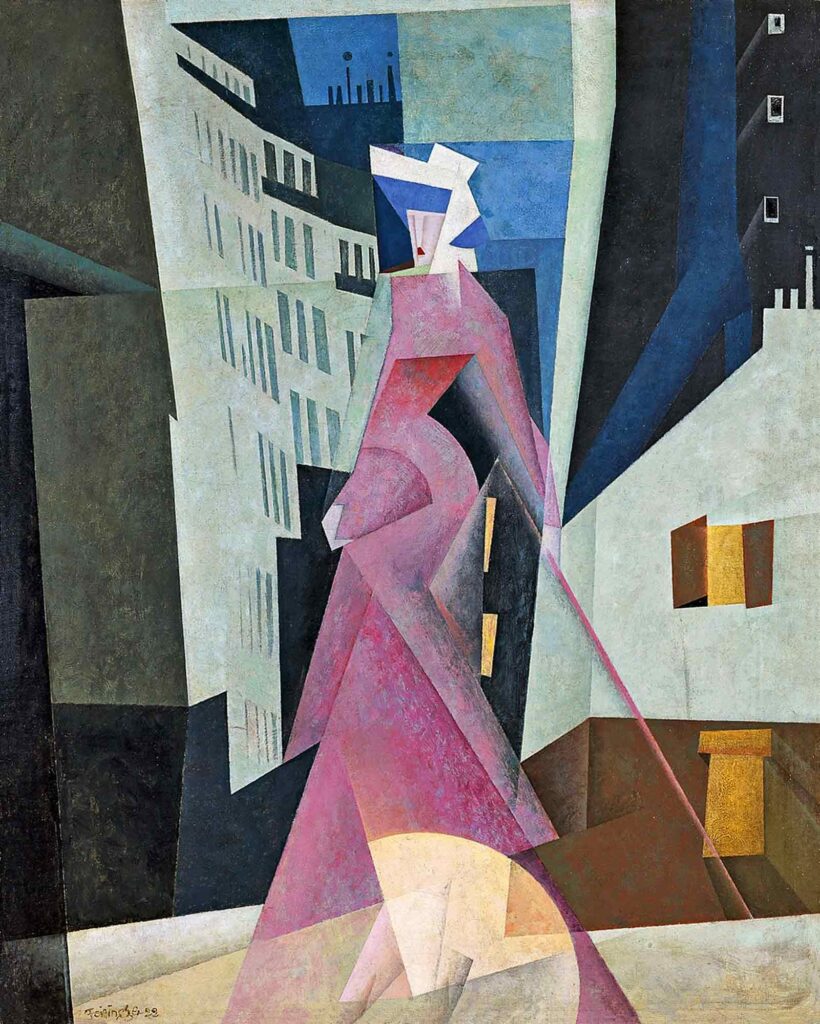 Lyonel Feininger Yoldaki Kadın