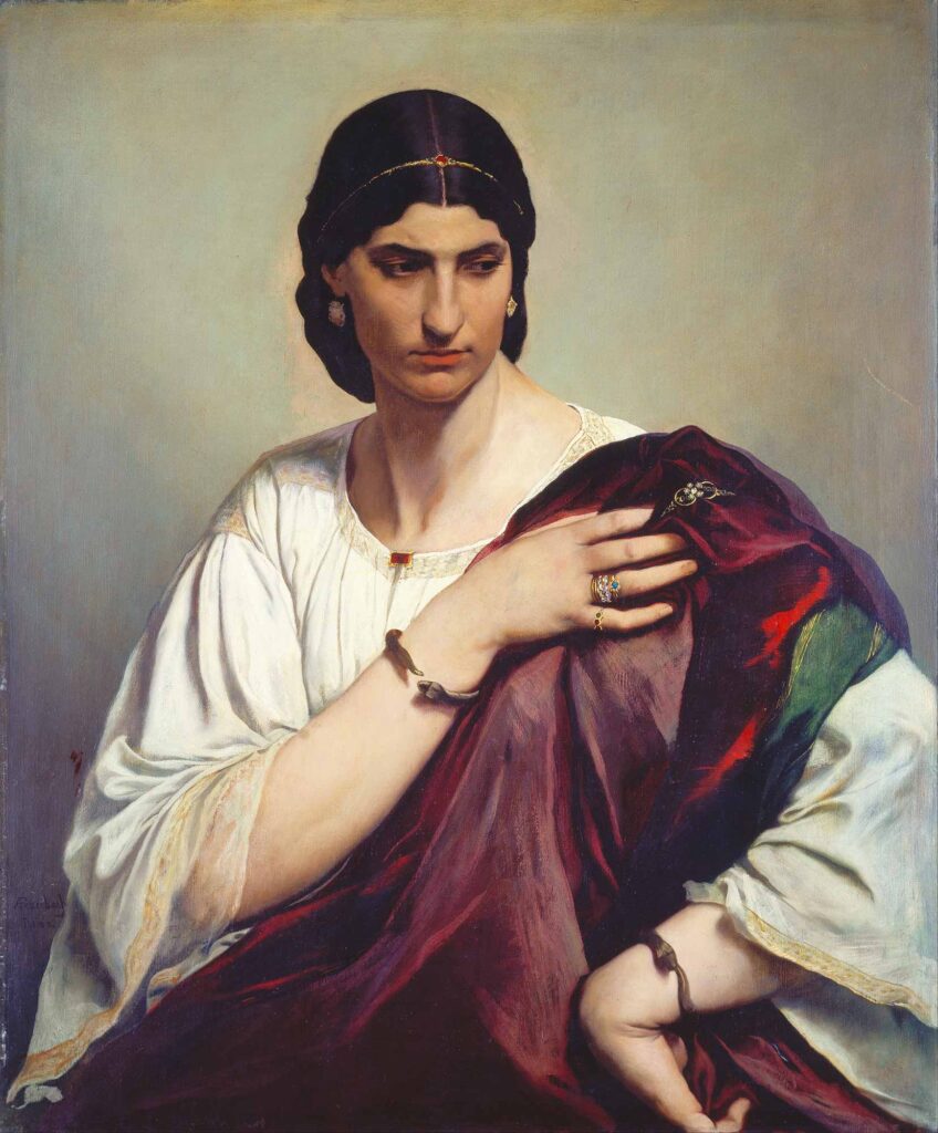 Anselm Feuerbach Roman Kadın Portresi - Portrait of a Roman Woman