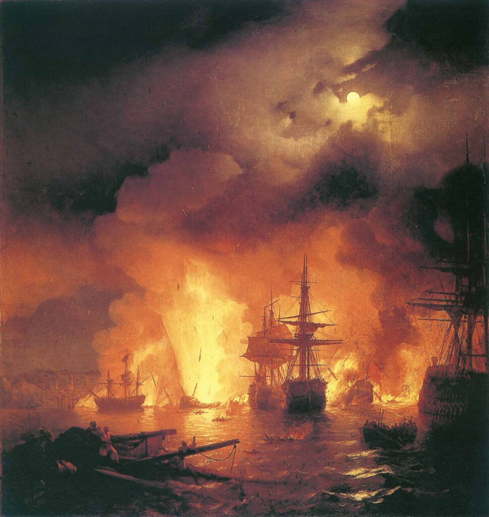 Ayvazovski Çeşme'de Deniz Savaşı
