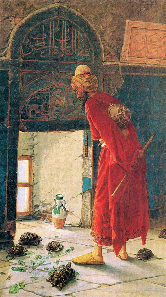 Osman Hamdi Bey Kaplumbağa Terbiyecisi Versiyon