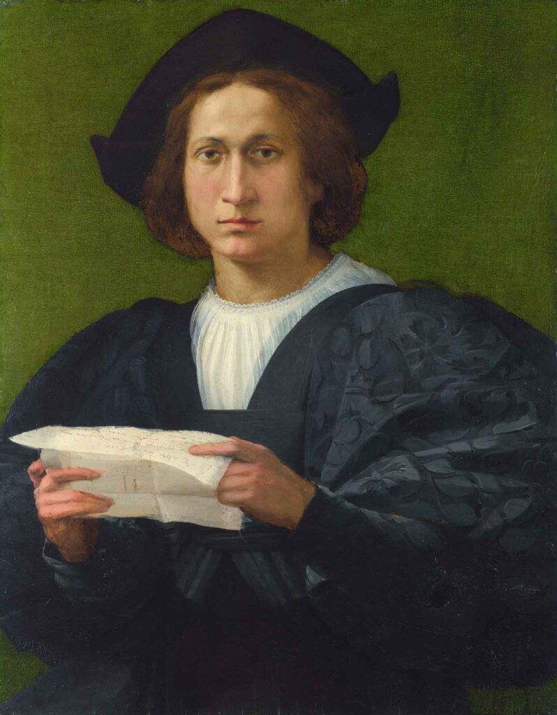 Rosso Fiorentino Genç Adam Elinde Mektupla - Portrait of a Young Man holding a Letter