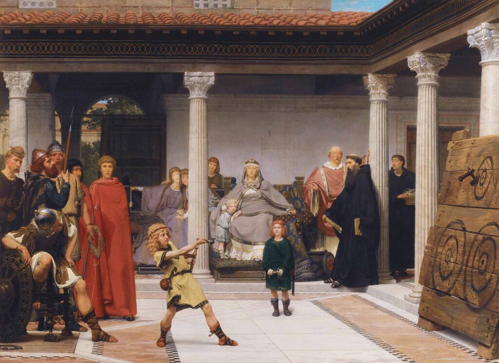 Sir Lawrence Alma Tadema Clovis'in Çocuklarının Eğitimi