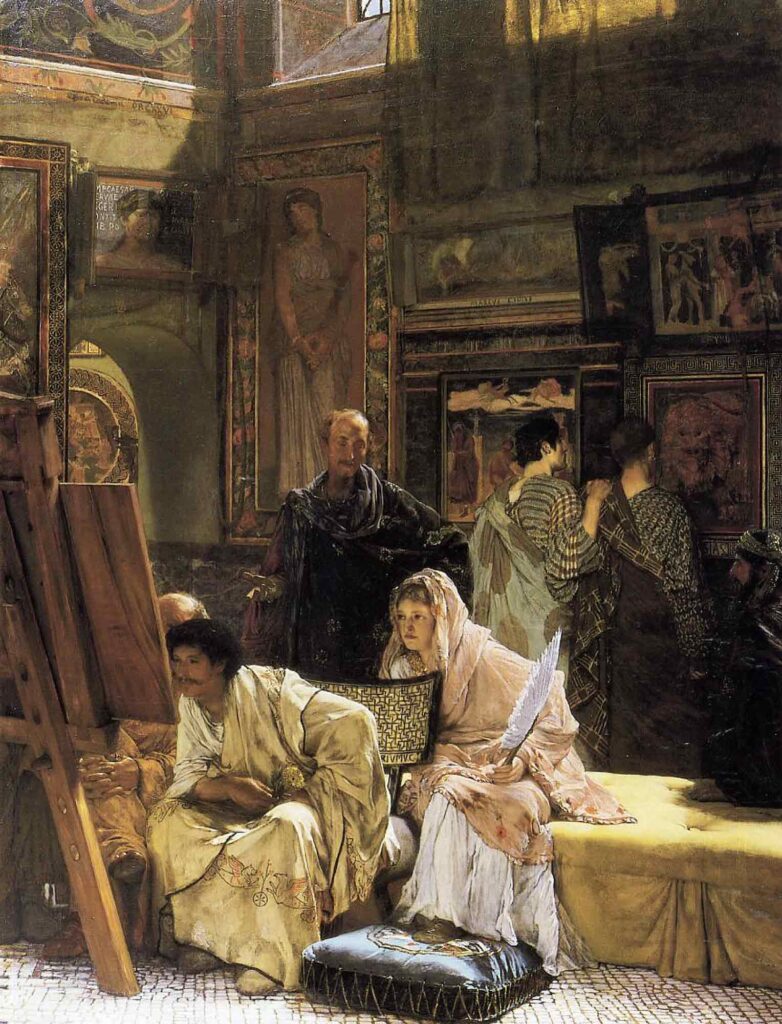 Sir Lawrence Alma Tadema Roma'da Bir Resim Galerisi - A Picture Gallery in Rome