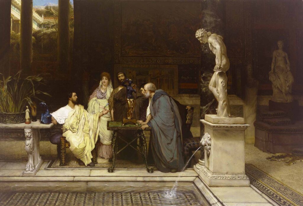 Sir Lawrence Alma Tadema Romalı Sanatseverler - A Roman Art Lover