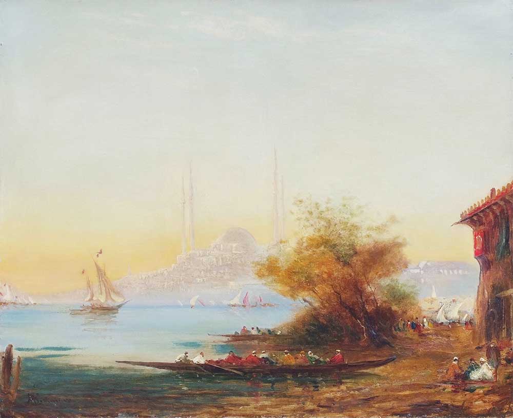 Alfred August Felix Bachmann İstanbul Manzarası ve Ayasofya