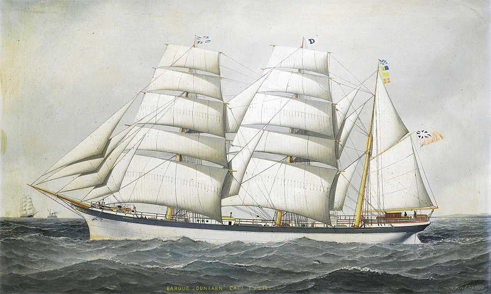 Antonio Jacobsen Ingiliz Gemisi Dunearn Açık Denizde