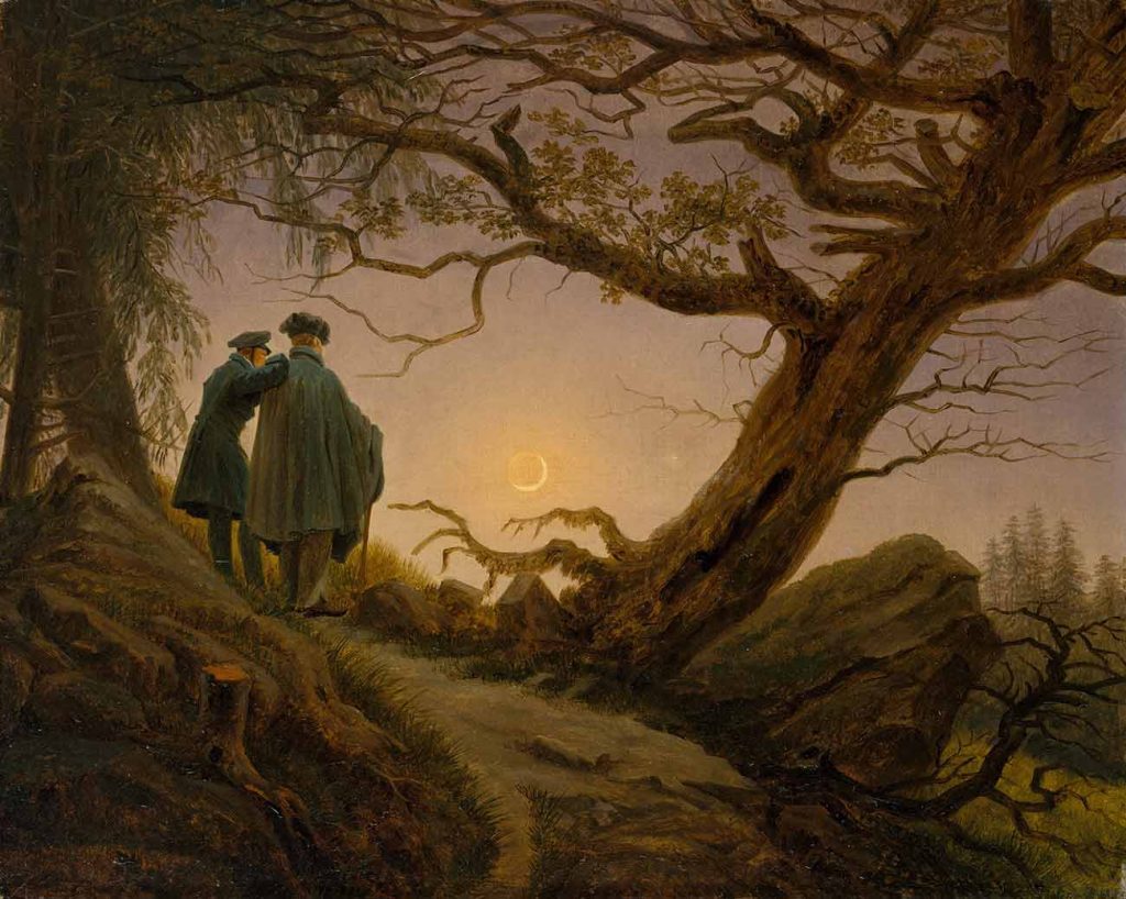 Caspar David Friedrich Ayışığında İki Adam