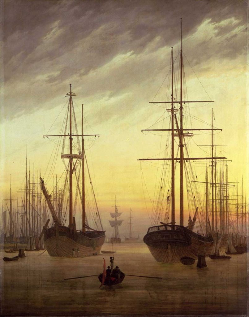 Caspar David Friedrich Bir Limanın Manzarası