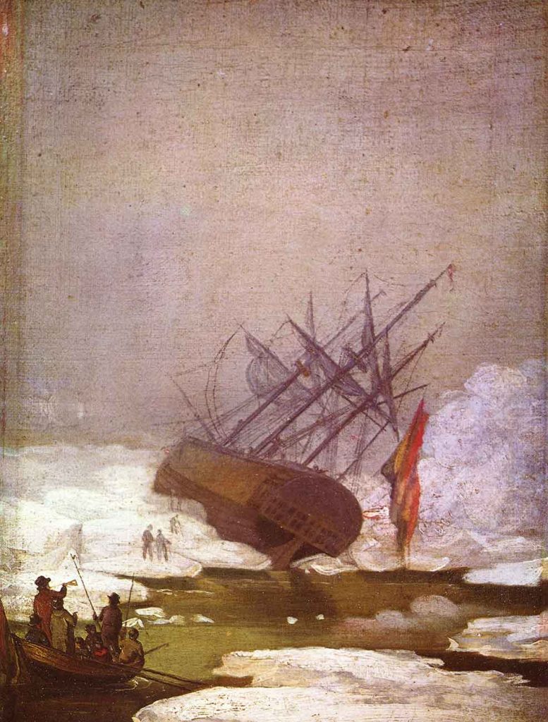 Caspar David Friedrich Buz Denizinde Gemi