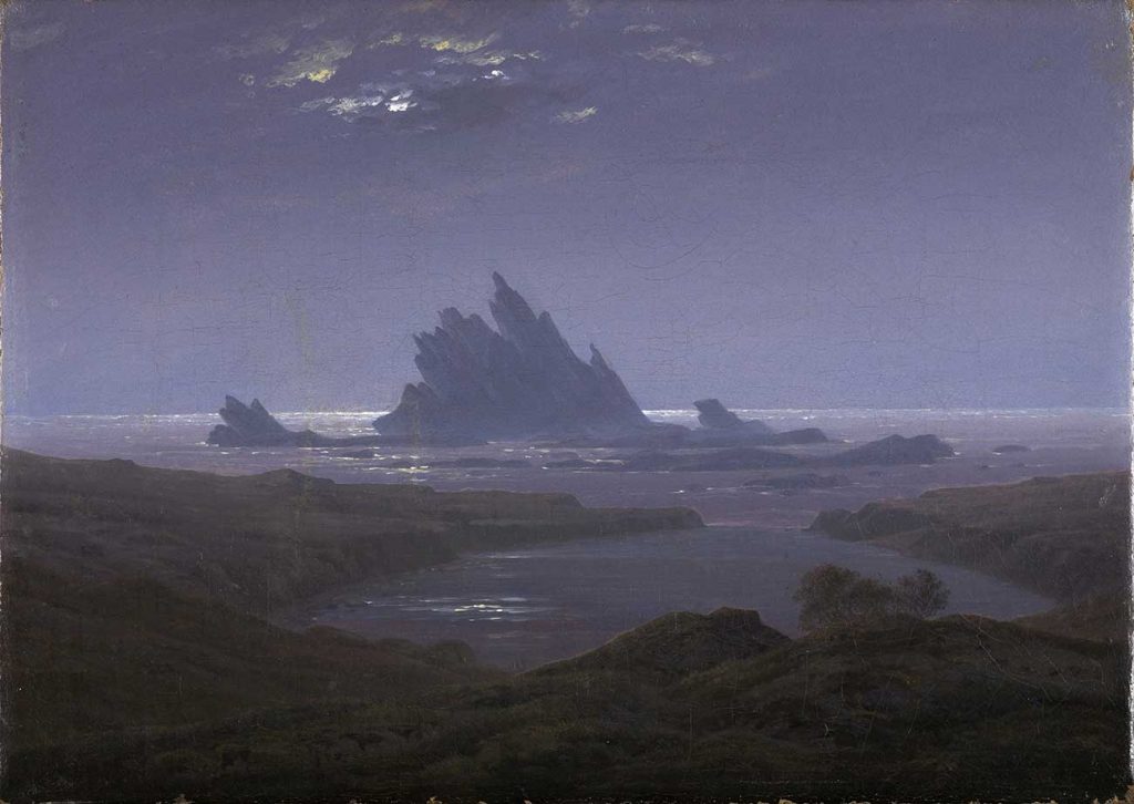 Caspar David Friedrich Deniz Kenarında Kayalık Resif