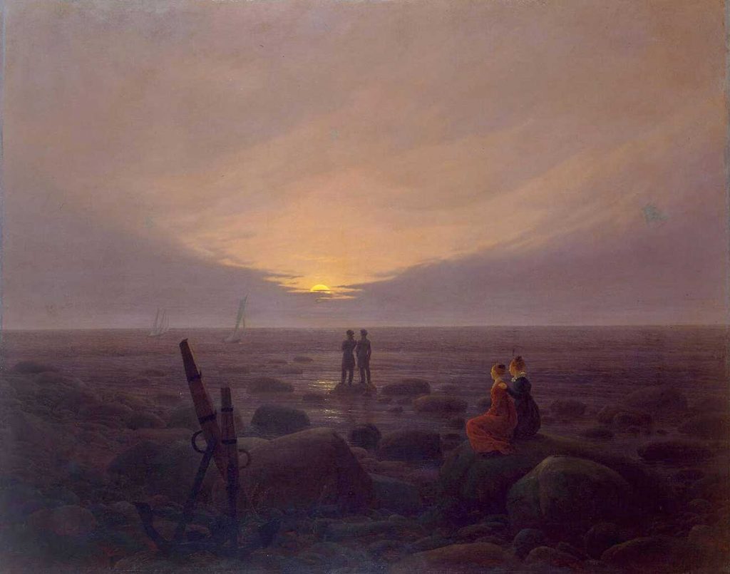 Caspar David Friedrich Deniz Üstüne Ay Doğuşu