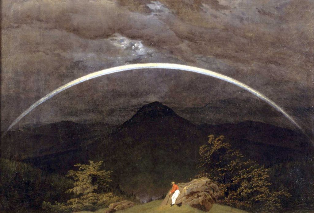 Caspar David Friedrich Gökkuşağı ve Dağlar
