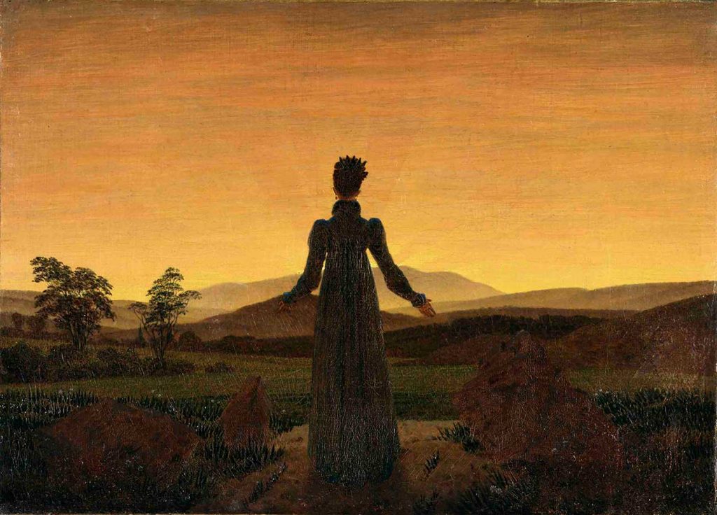 Caspar David Friedrich Gün Doğumundan Önce Kadın