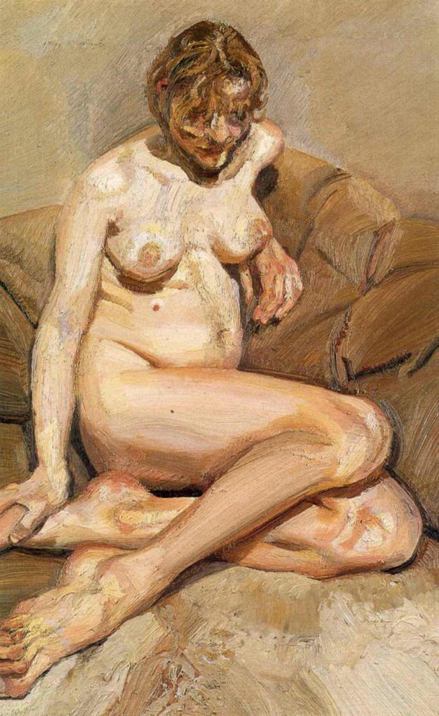 Lucien Freud Oturan Nü