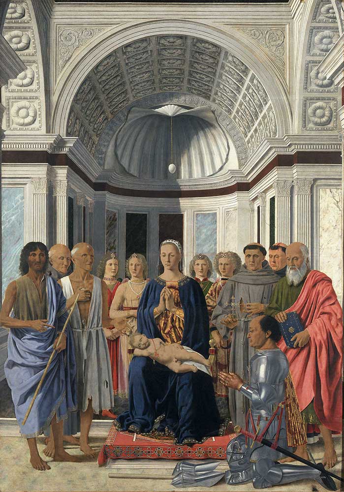 Piero Della Francesca Bakire ve Çocuk Azizlerle