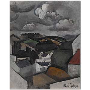 Roger de la Fresnaye Meulan Yakınlarında Köy ve Tarlalar
