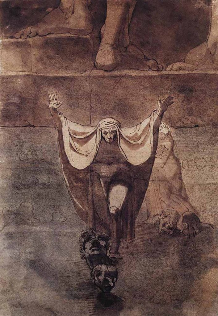 Heinrich Füssli Dante ve Virgil Kositos'un Sonu