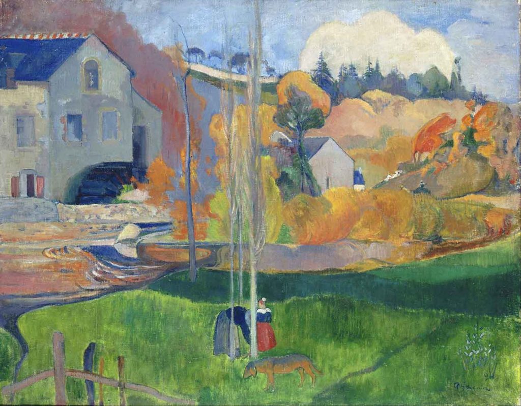 Paul Gauguin Değirmen ve Brittany Manzarası