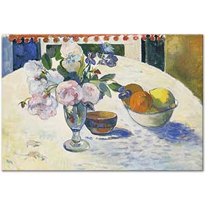 Paul Gauguin Çiçekli ve Meyveli Natürmort