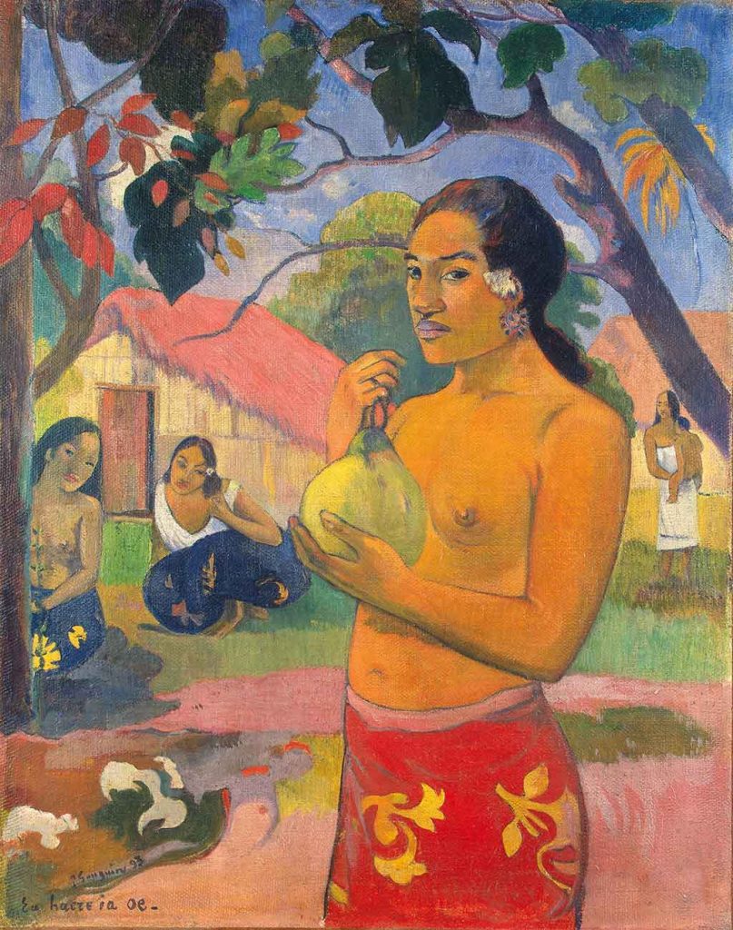 Paul Gauguin Tahitili Kadın Meyve ile