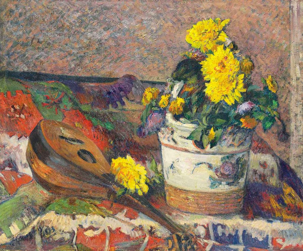 Paul Gauguin Yıldız Çiçekleri ve Mandolin