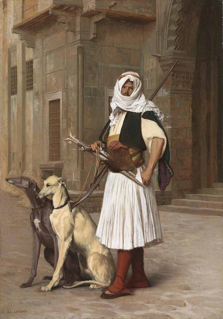 Jean Leon Gerome Kahire'de Arnavut Köpekleri ile