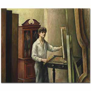 Mark Gertler Sanatçı Stüdyosunda Çalışırken