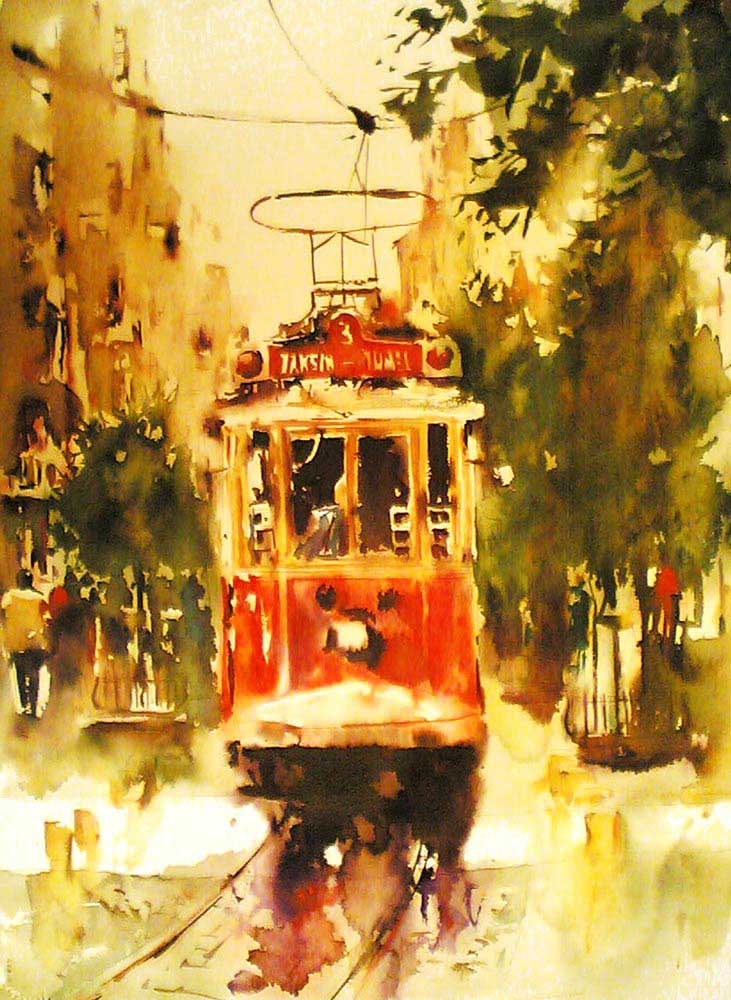 Burhan Özer Beyoğlu'nda Tramvay
