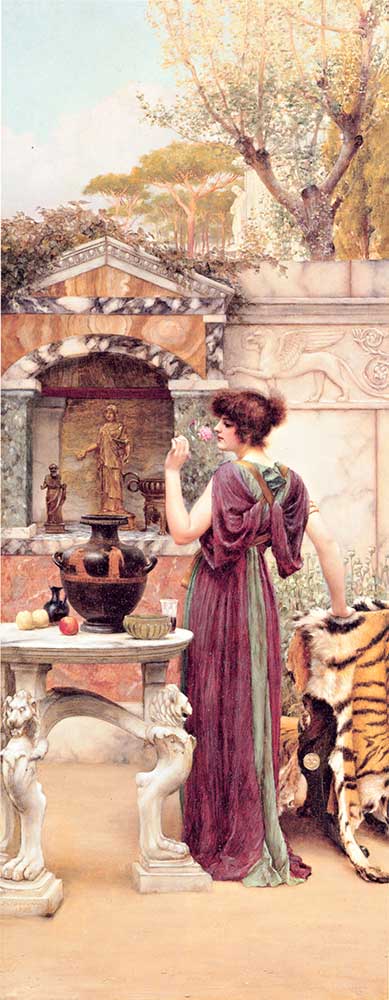 John William Godward Bahçe Tapınağı Pompei