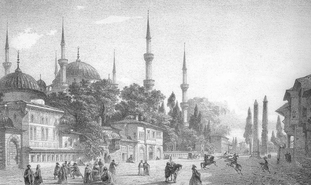 Eugene Flandin Sultanahmet Camii ve Meydanı