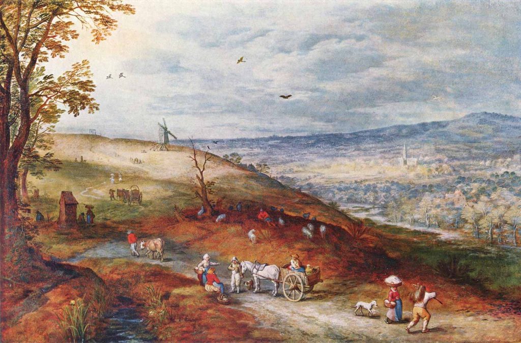 Jan Brueghel the Elder Değirmenli Manzara