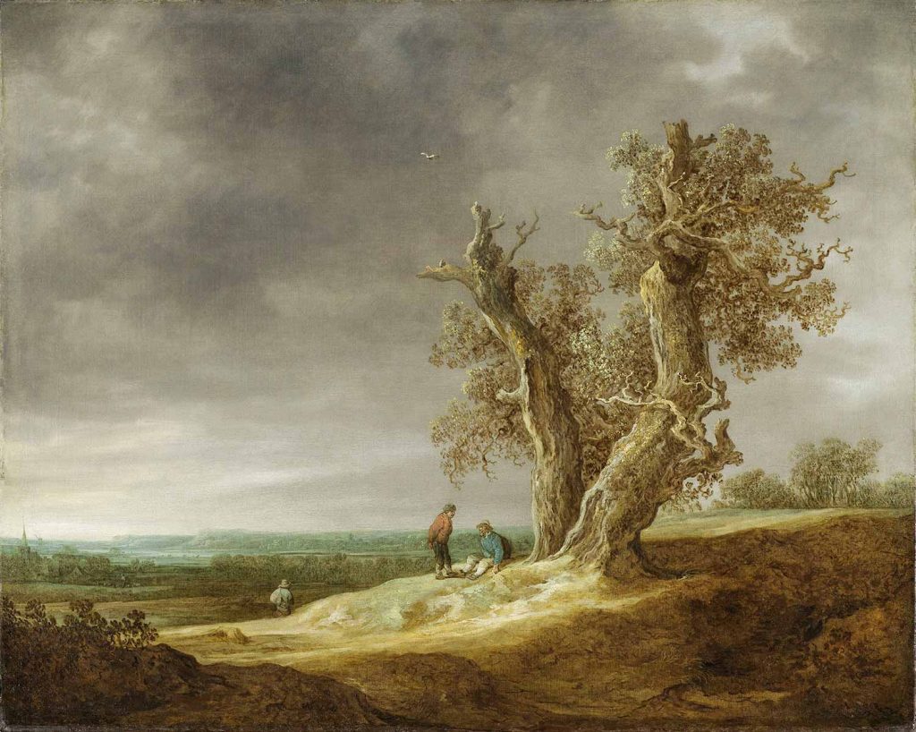 Jan van Goyen Meşe Ağaçlı Manzara