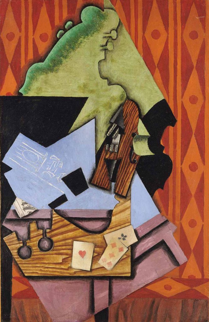 Juan Gris Keman ve Masada Oyun Kartları