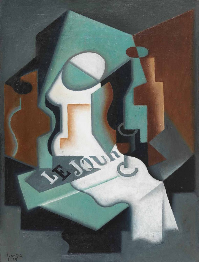 Juan Gris Şişe ve Meyve Tabağı