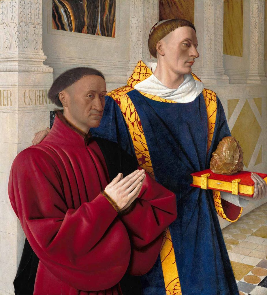 Jean Fouquet Etienne Şövalyeleri Aziz Stephen ile
