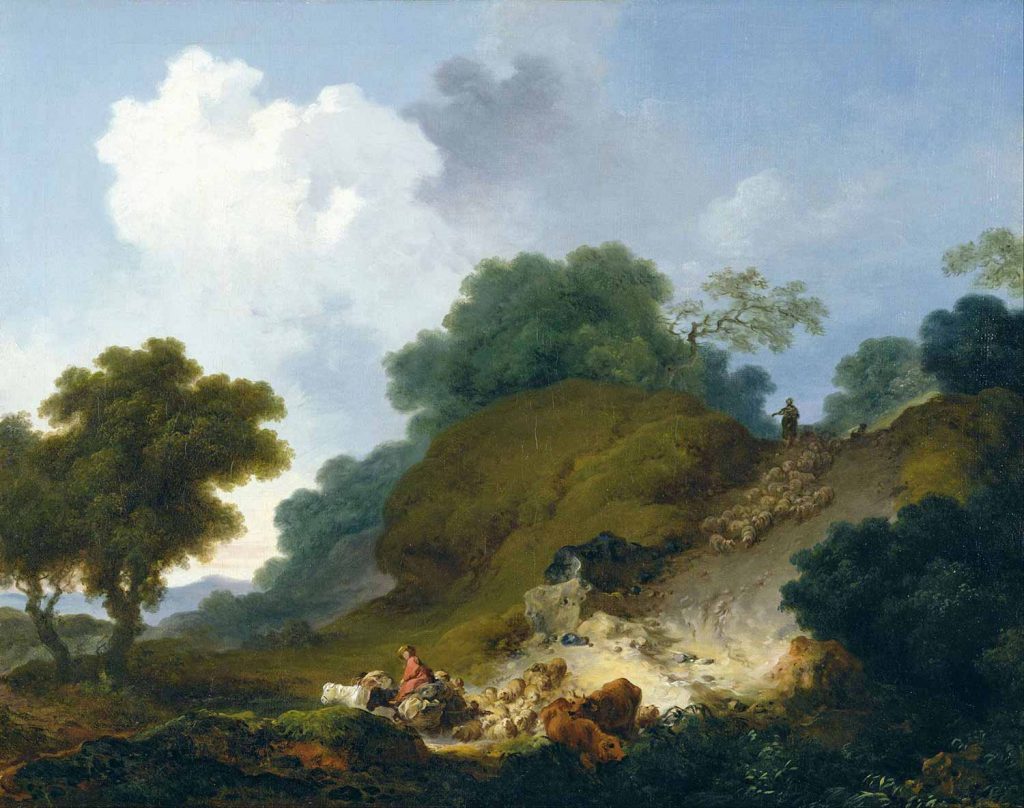 Jean Honore Fragonard Koyun Sürüsü ile