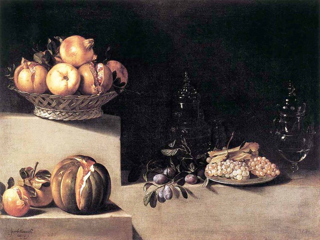 Juan van der Hamen Cam Eşya ve Meyveler