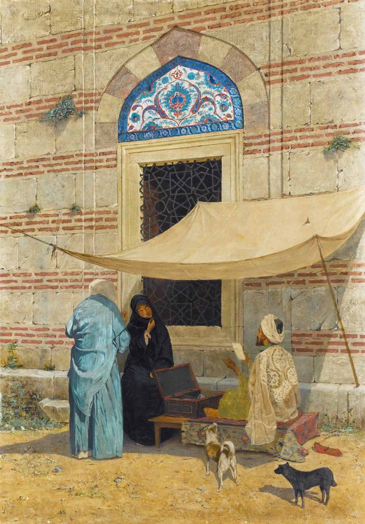 Osman Hamdi Cami Önünde Arzuhalci